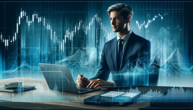 man by the computer using systems for trading, backtesting, web scraping and web application development